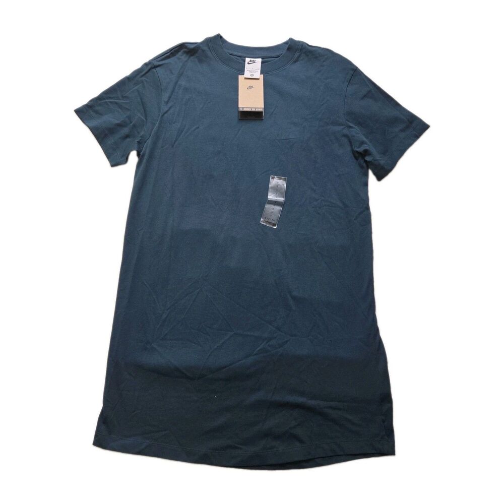 Nike Sportswear Chill Knit Women's Oversized T-Shirt Dress Navy Sz S New